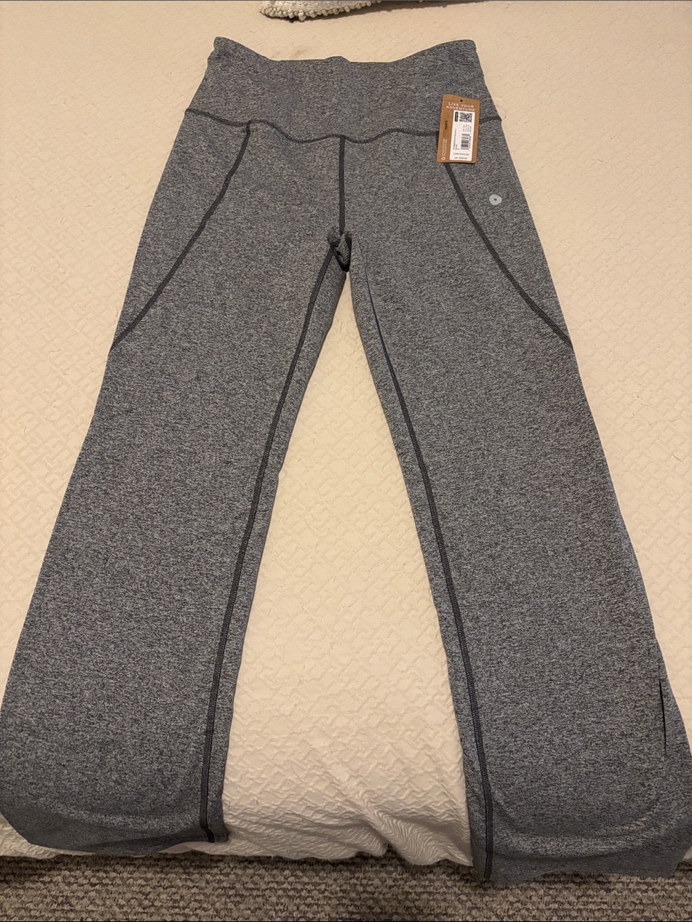 Eddie Bauer Gray Heather Boot-Leg Active Pants